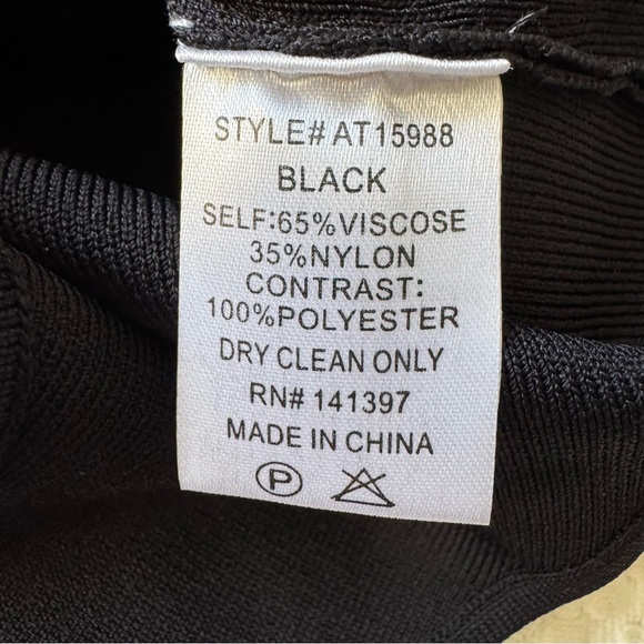 NWT ASTR the label black bodysuit puff balloon mesh elastic sleeves, size small - Picture 12 of 12